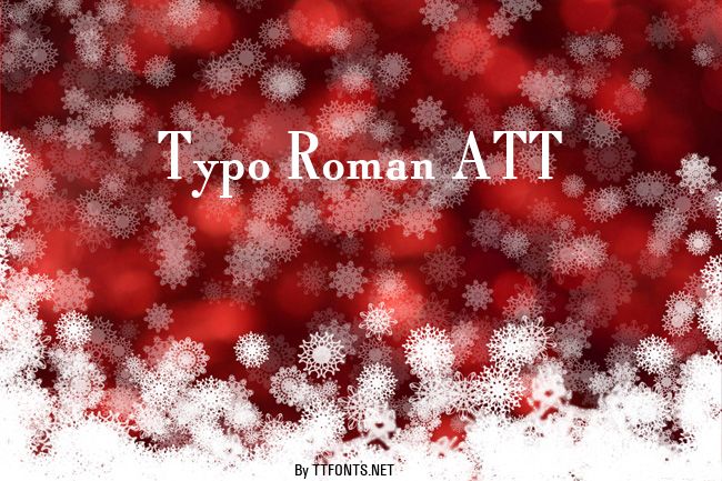Typo Roman ATT example